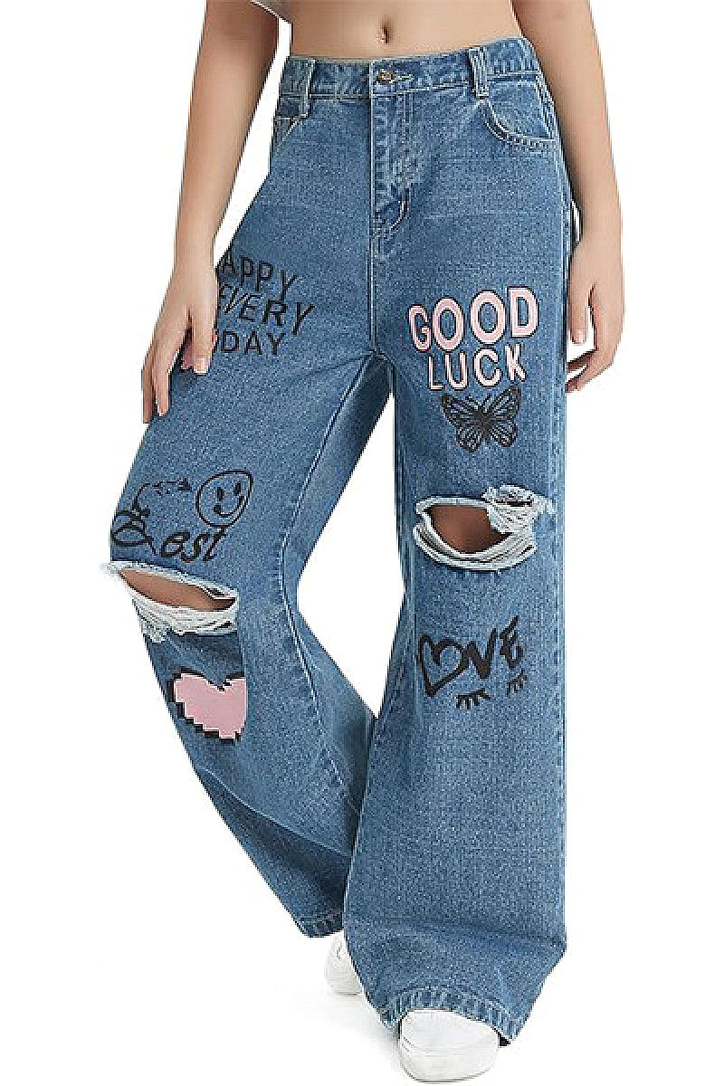 Trendy Wide Leg Jeans for Kids