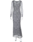 Elegant Polka Dot Dress with Square Neck