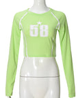 Trendy Women's Long Sleeve T-Shirt with Print