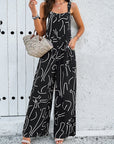 Summer Slimming Strap Jumpsuit with Floral Print