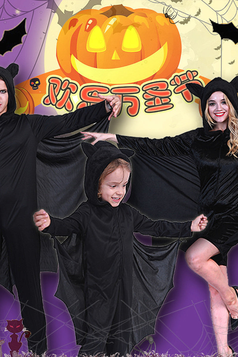 Cosplay Bat Costume with Hood for Parties