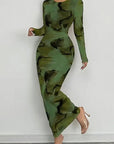 Elegant Floral Print Dress for Women
