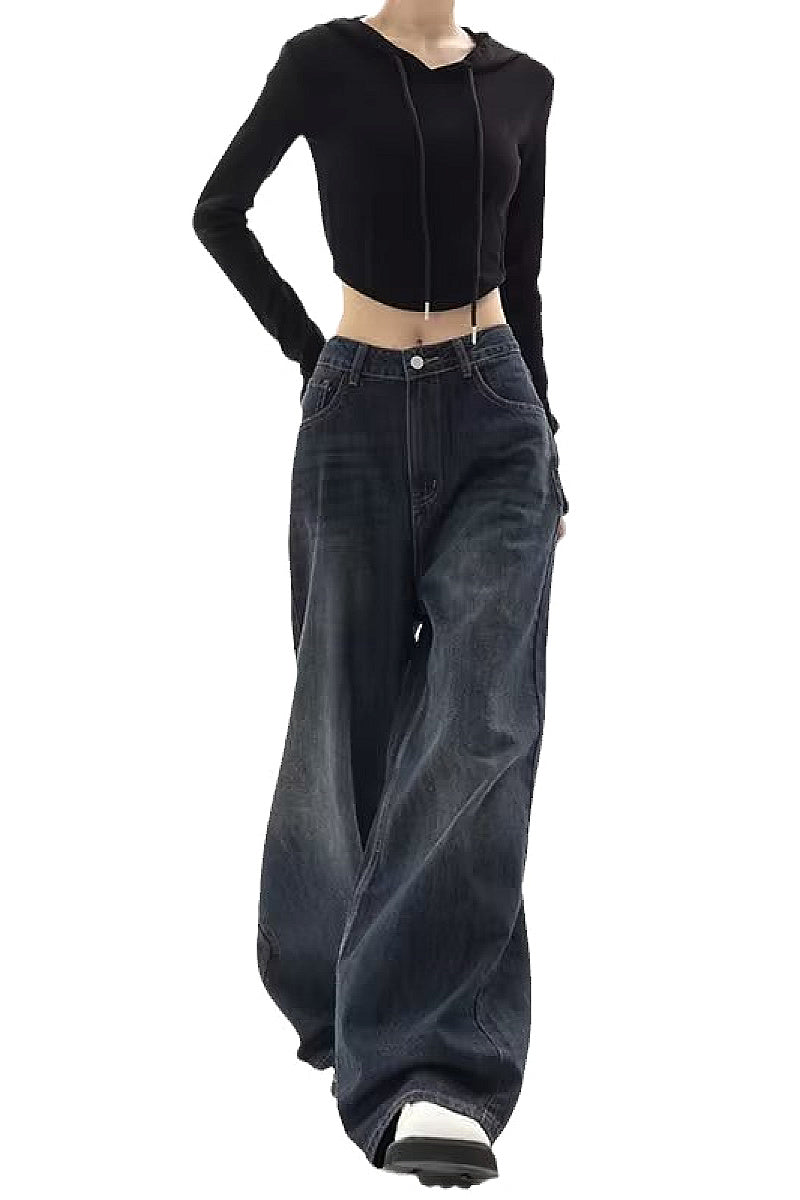 Vintage High Waist Wide Leg Jeans for Women