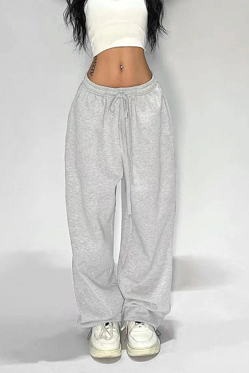 Casual Cotton Knit Sweatpants for Spring and Autumn