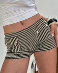 Spring Autumn Sexy Slim Fit Striped Hot Pants