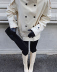 Fashionable Short Double-Breasted Coat for Autumn and Winter