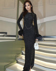 Fashionable Long Sleeve Polka Dot Dress
