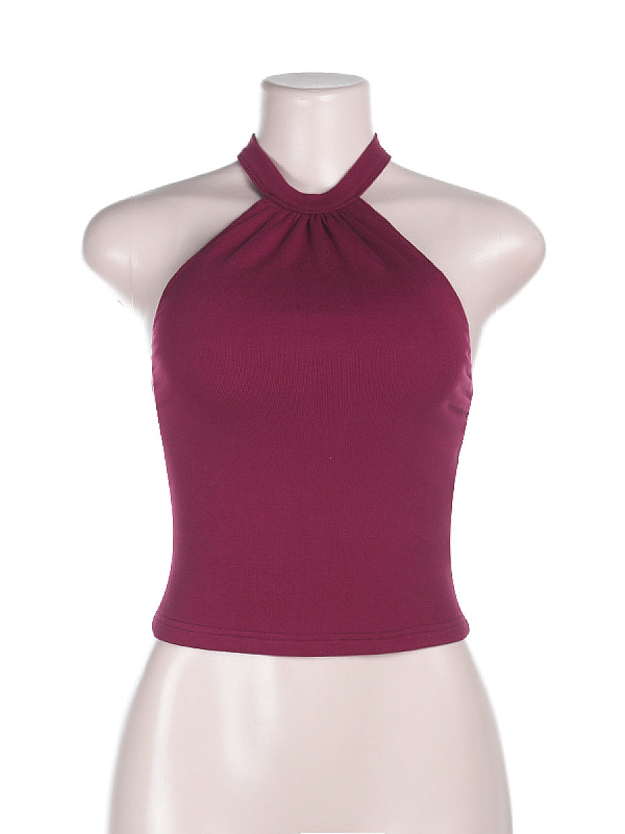 Summer Sexy Halter Neck Crop Top