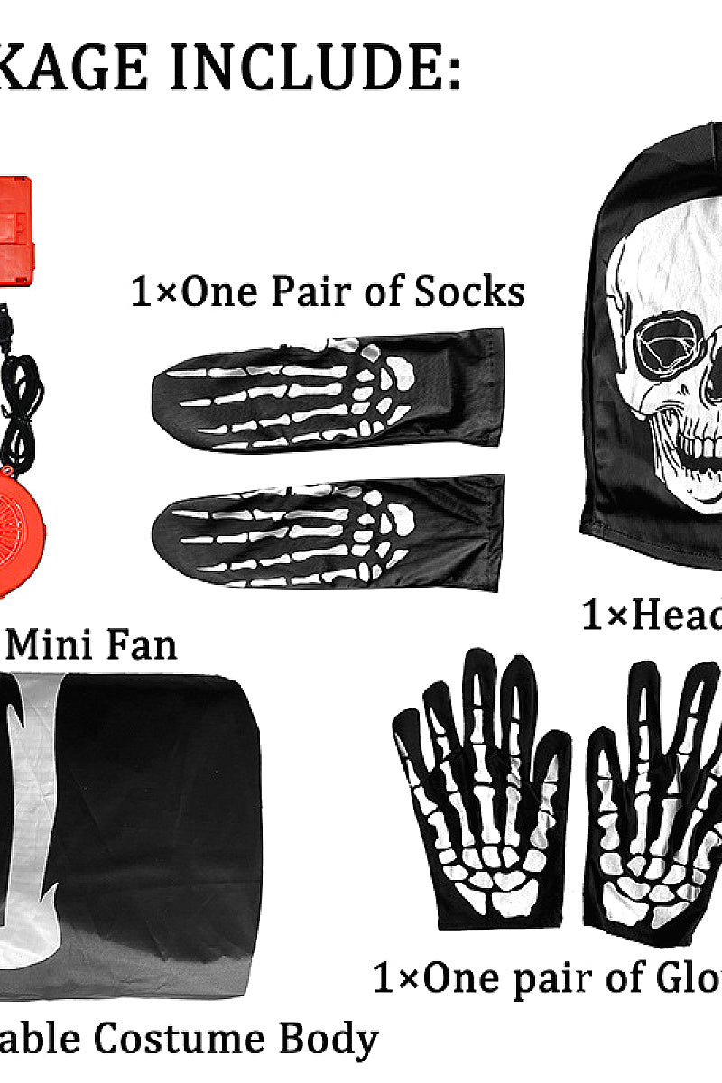Inflatable Skeleton Costume for Halloween Party