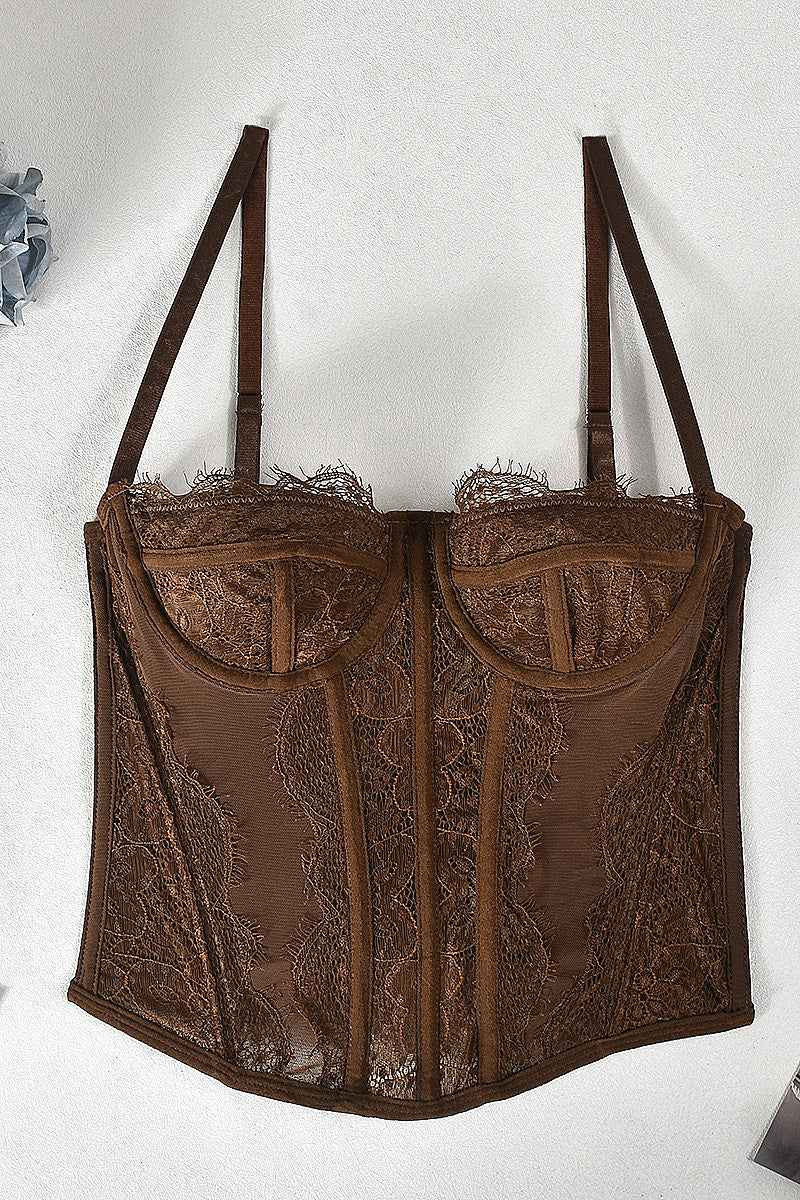 Nazada Sexy Lace Bodice Backless Camisole