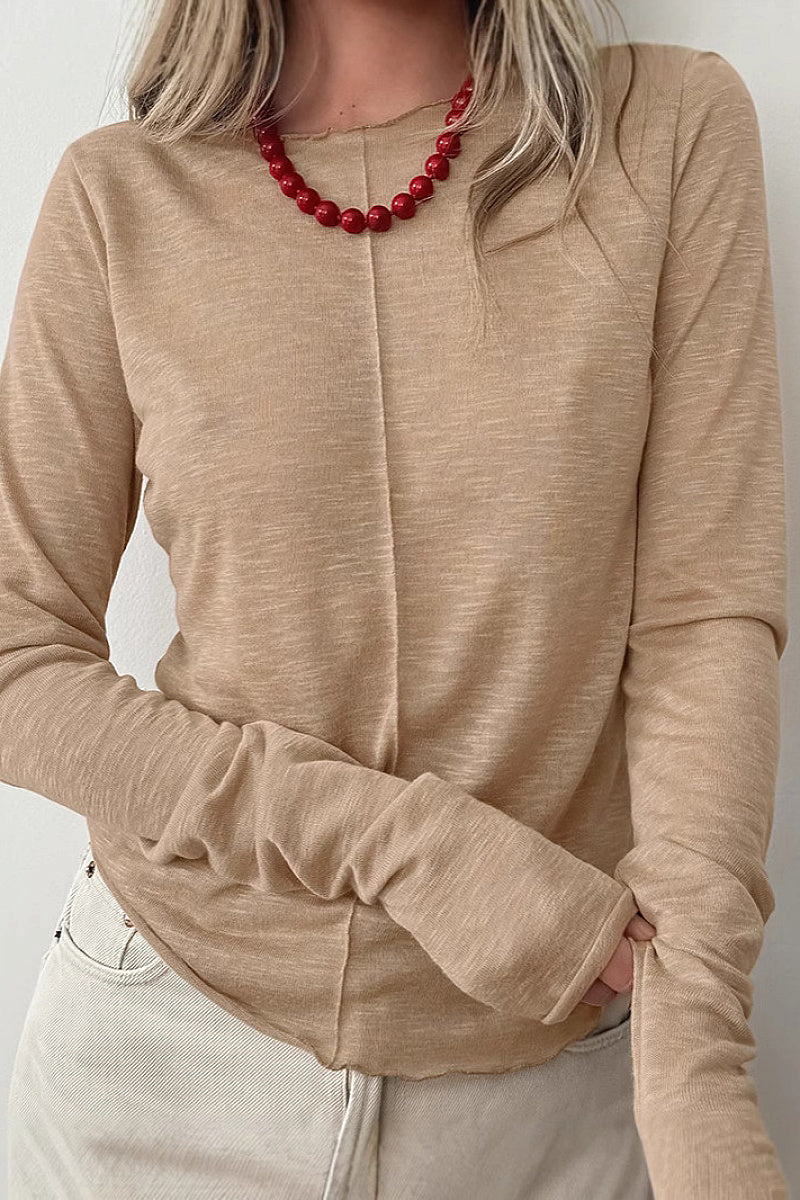 Stylish Round Neck Knit Top for Women