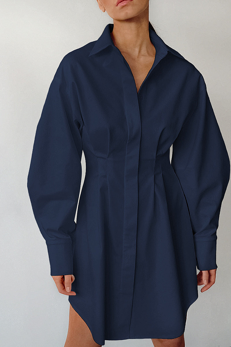 French Style A-Line Dress for Commuting