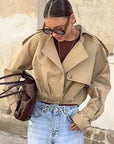Casual Short Double-Breasted Jacket for Women