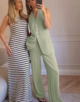 Summer Casual Sleeveless Vest and Pants Set
