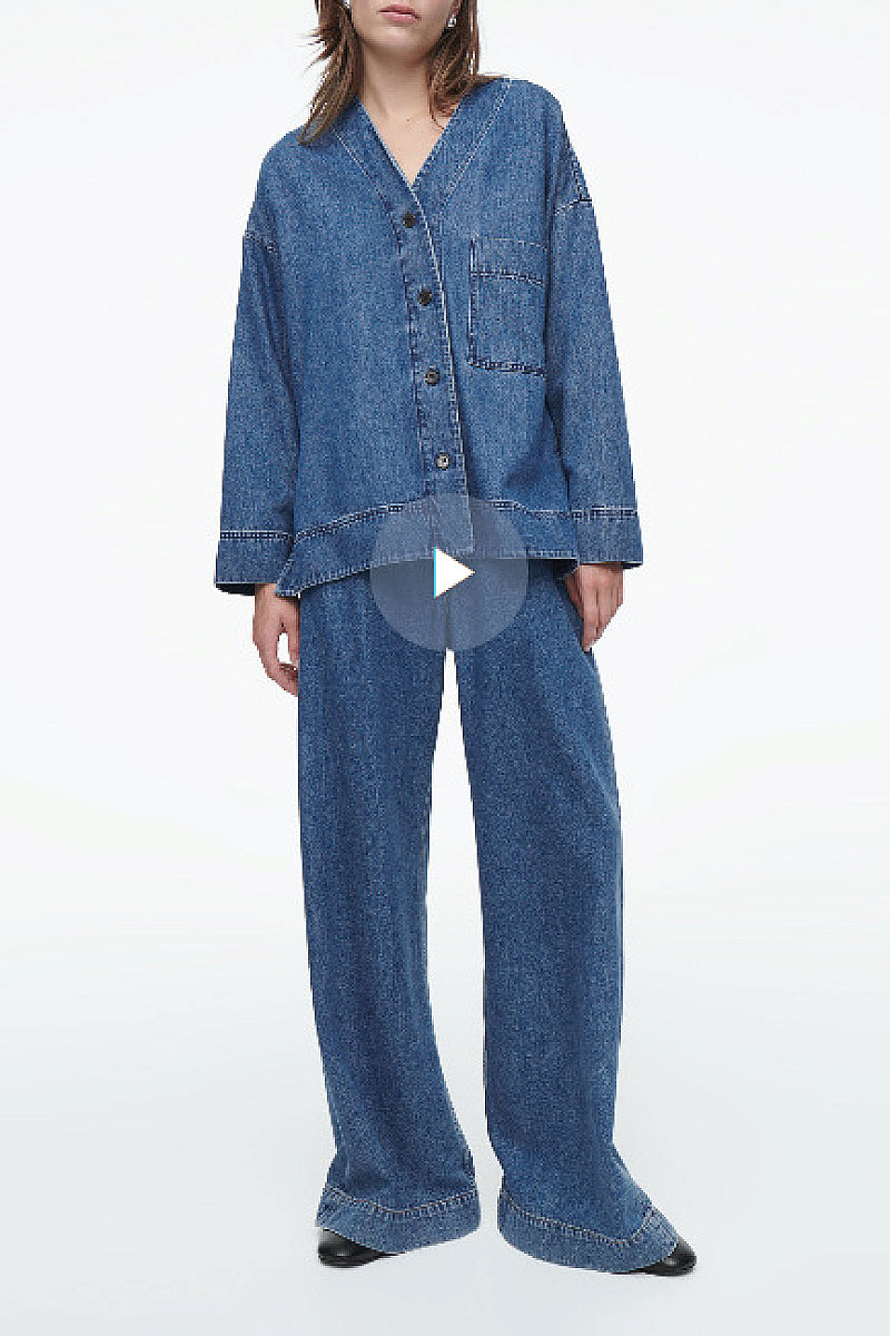Casual Loose Denim Set for Women