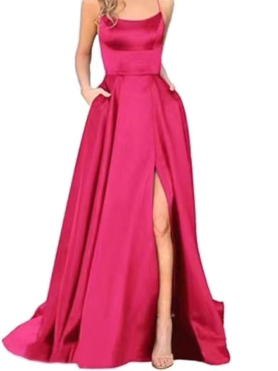 2023 New Long Bridesmaid Dress with Train