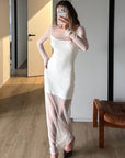 Elegant Sheer Mesh Dress for Women