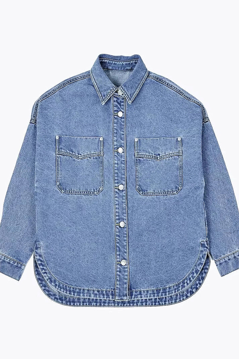 Trendy Women's Loose Denim Jacket