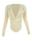 Trendy Long Sleeve Top with Unique Fabric
