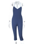 Color Block U-Neck Yoga Jumpsuit for Women