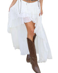 Chic Irregular Hem Chiffon Skirt