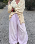 Summer Loose Fit Bubble Cuffed Pants for Women