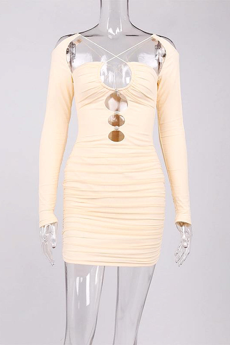 Sexy Sheer Mesh Bodycon Dress for Nightclub