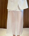 Summer High Waist Sheer Maxi Skirt for Women