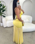 Sexy Hollow Out Two-Piece Dress Set