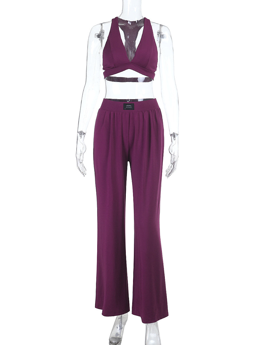 Stylish Backless Summer Outfit Set