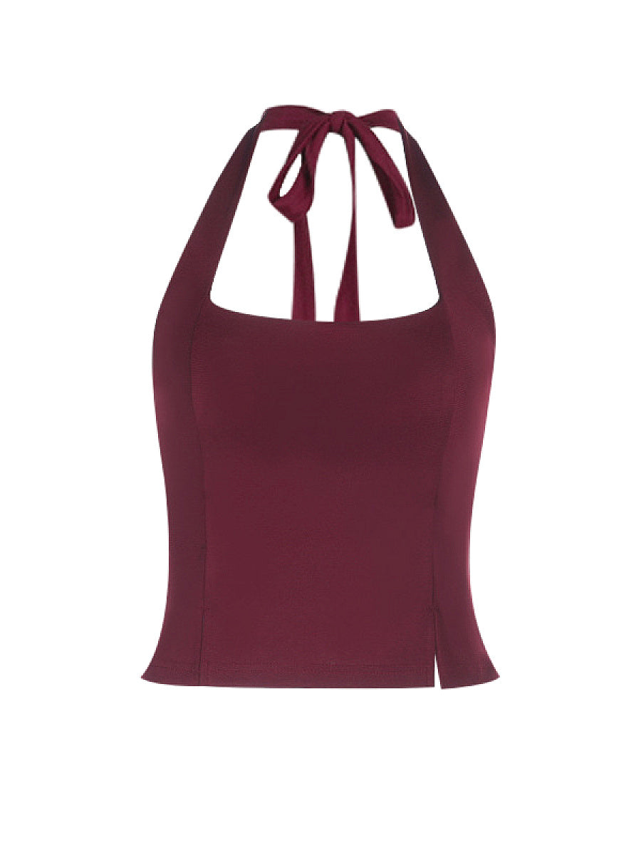 Trendy Halter Neck Slim Fit Tank Top