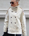 Fashionable Short Double-Breasted Coat for Autumn and Winter