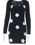 Sexy Floral Long Sleeve Dress for Women