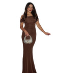 Off Shoulder Pleated Bodycon Dress