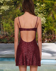 Stylish Sequin Backless Bodycon Dress