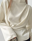Chic French Chiffon Split Women's Shirt