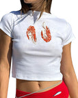 Trendy Summer T-Shirt with High Waist Pants