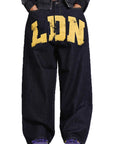 Trendy Letter Print Baggy Jeans for Women