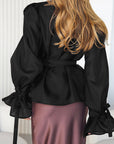 Chic Long Sleeve V-Neck Blouse for Women