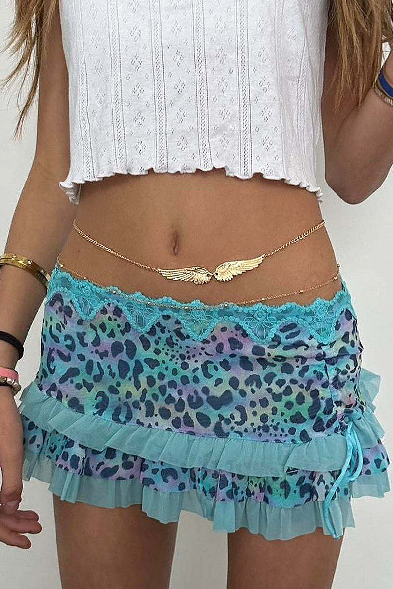 2026 Spring Y2K Women's Sexy Drawstring Mini Skirt