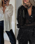 2026 New European and American Sequin Shirt