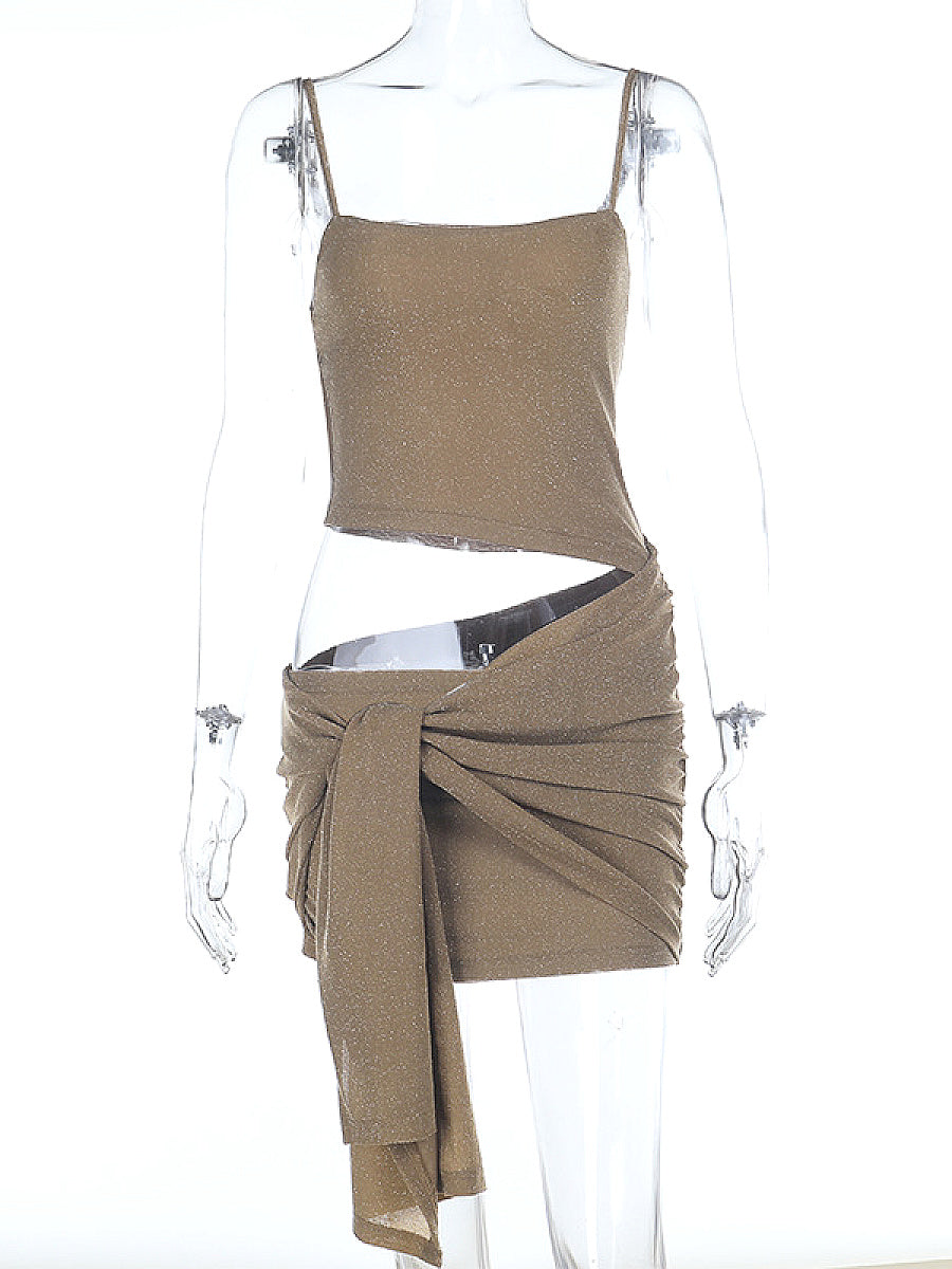 Summer Sheer Hollow Out Strap Dress