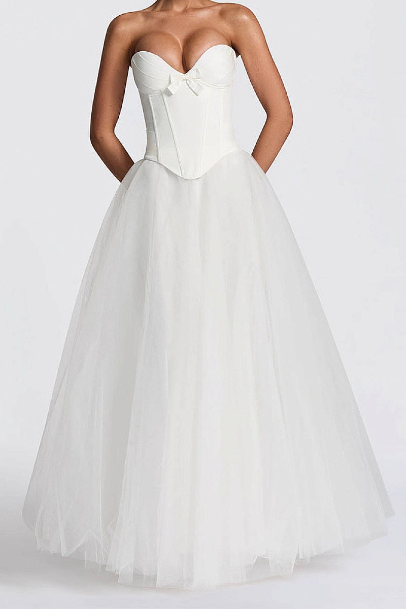 Summer Women's Strapless A-Line Dress