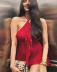 Summer Women's High Waist Halter Dress