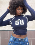 Trendy Women's Long Sleeve T-Shirt with Print