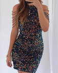 2026 Spring Summer Fashion Sexy Crystal Chain Bodycon Dress