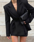 Fashionable Black Shirt and Skirt Set for Women