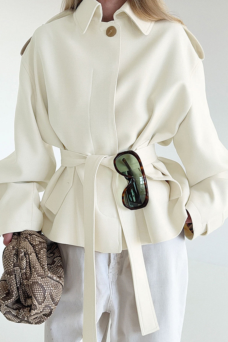 Autumn Winter New Lapel Long Sleeve Cardigan Coat