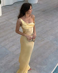 Elegant Solid Color Sleeveless Long Dress