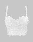 Floral Beaded Strapless Top for Women